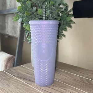 Starbucks 2021 Holiday Icy lilac Bling Studded Cold Cup Tumbler 24oz